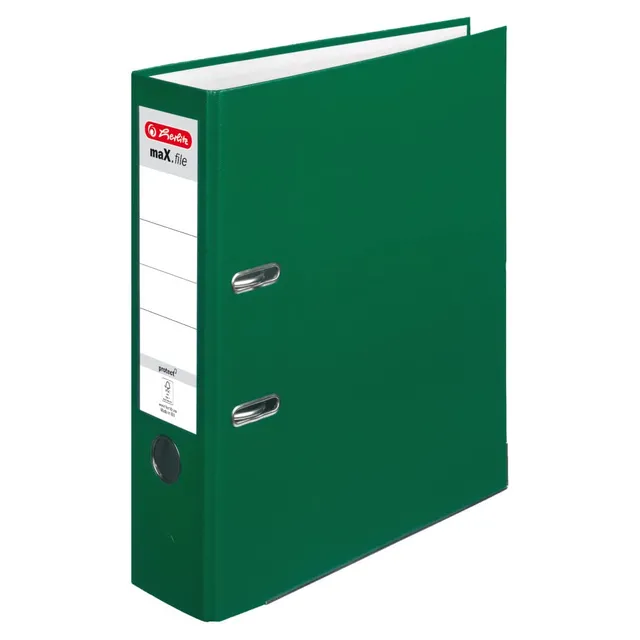 herlitz-max-file-protect-ordner-a4-8-cm-dunkelgr-n-mit-einsteckr-ckenschild image 1