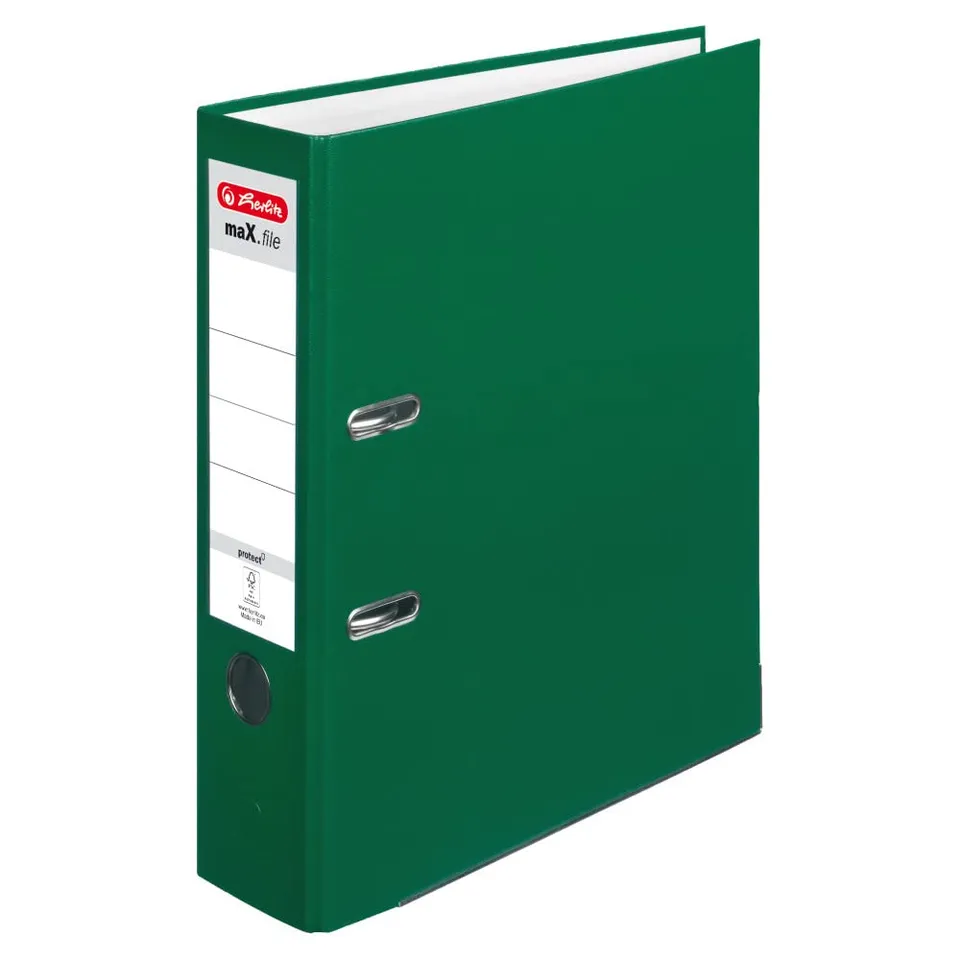 herlitz-max-file-protect-ordner-a4-8-cm-dunkelgr-n-mit-einsteckr-ckenschild image 1