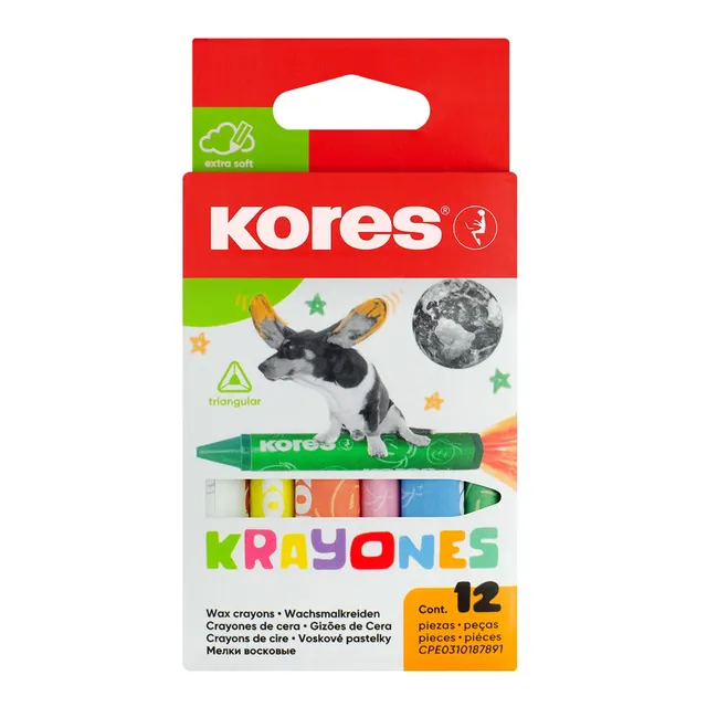 kores-krayones-wachsmalstifte-12-farben-dreikant image 1
