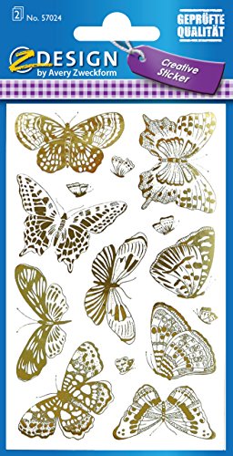 avery-zweckform-z-design-57024-deko-sticker-schmetterlinge-mit-goldpr-gung-28-au image 6