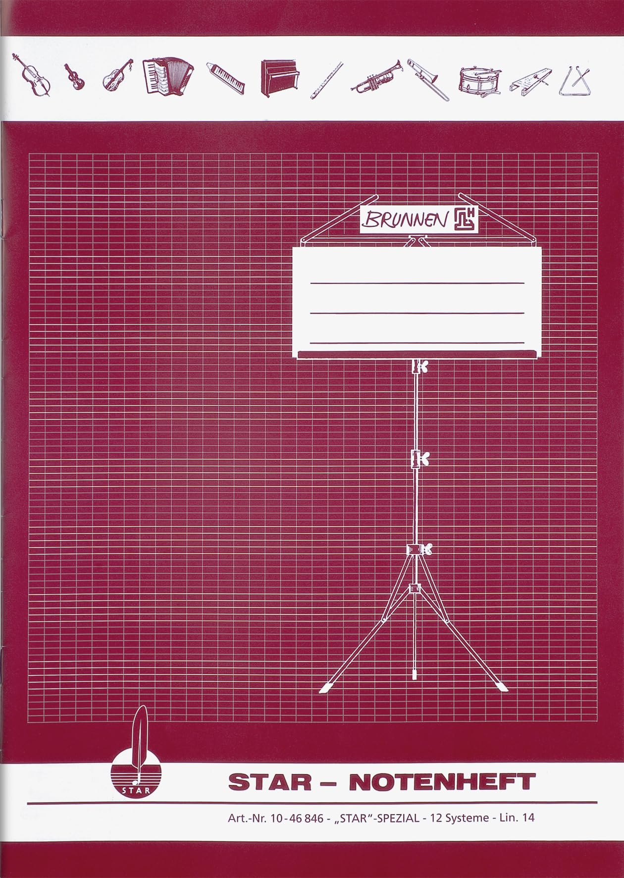brunnen-1046846-notenheft-a4-8-blatt-12-systeme-mit-hilfslinien image 1