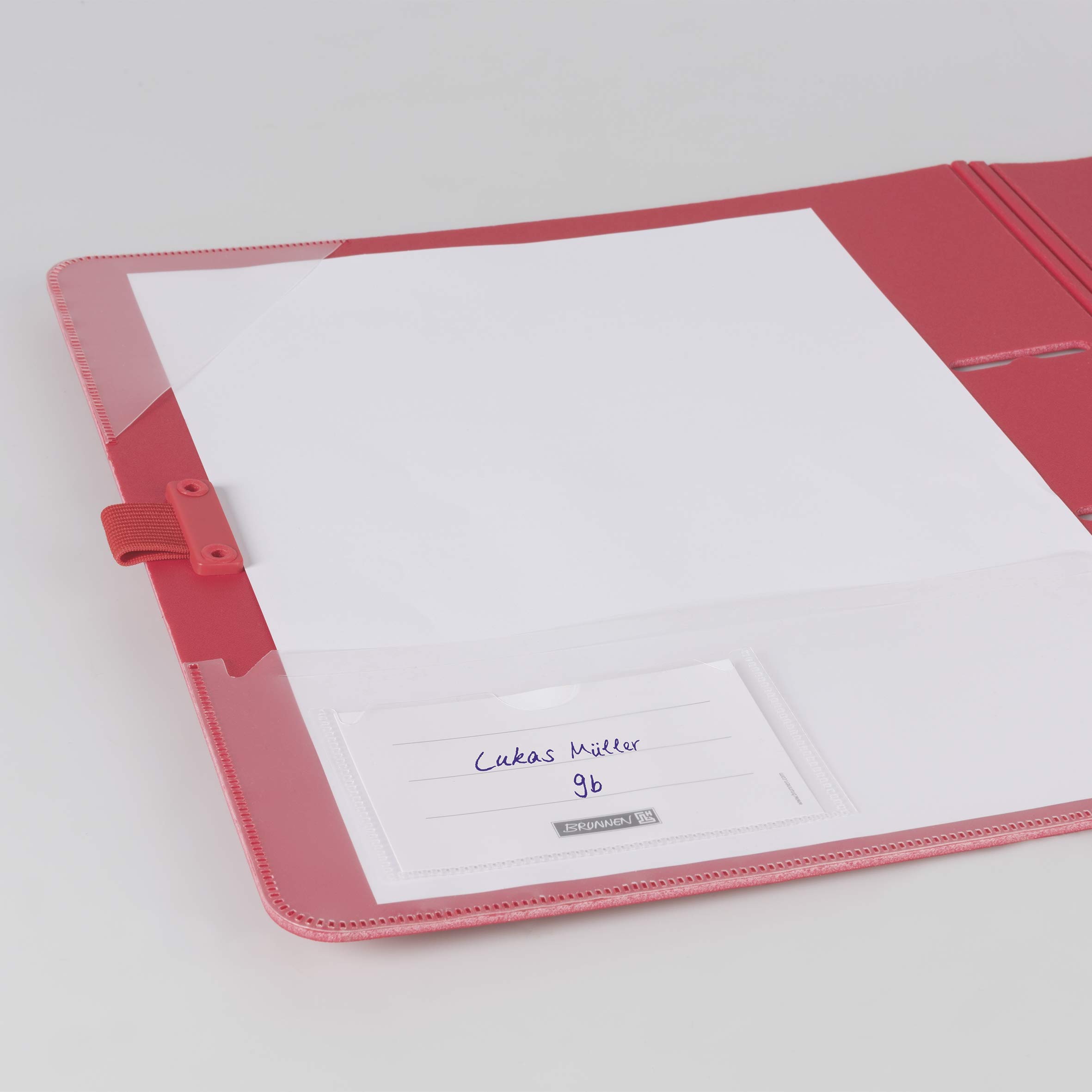 brunnen-colour-code-ordner-pp-7-cm-rot-kunststoff-ordner-mit-gummizug image 2