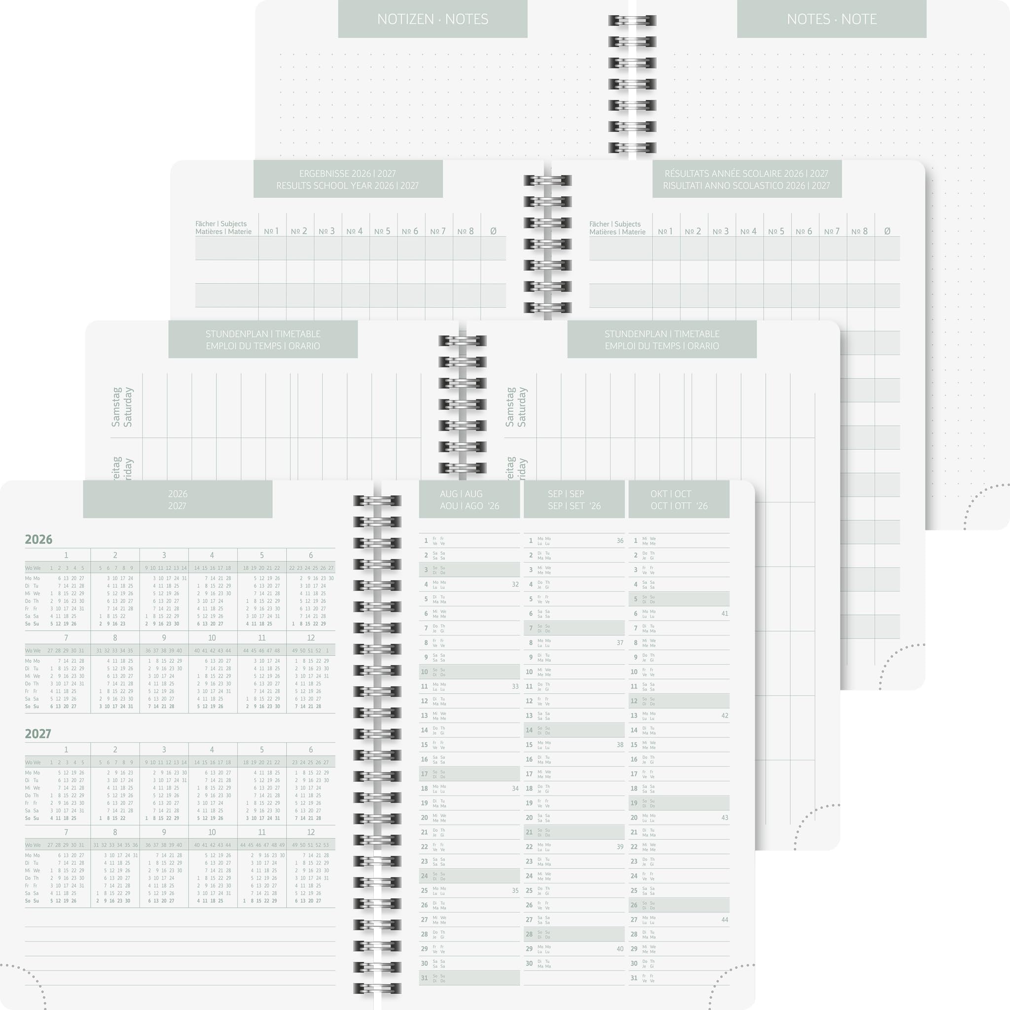 brunnen-sch-ler-kalender-2026-2027-hearts-a5-wochenkalender-18-monate image 4
