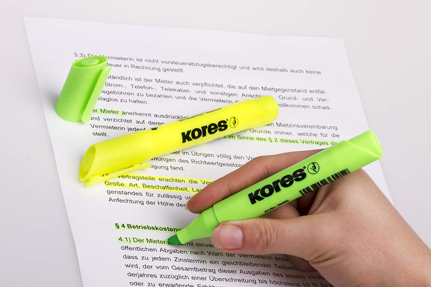kores-high-liner-plus-textmarker-set-4-farben-keilspitze image 4
