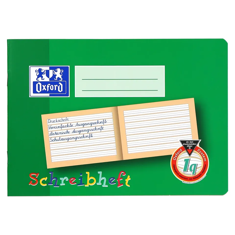 oxford-school-anf-ngerheft-set-a5-quer-lineatur-1q-10x-liniert-16-blatt image 1