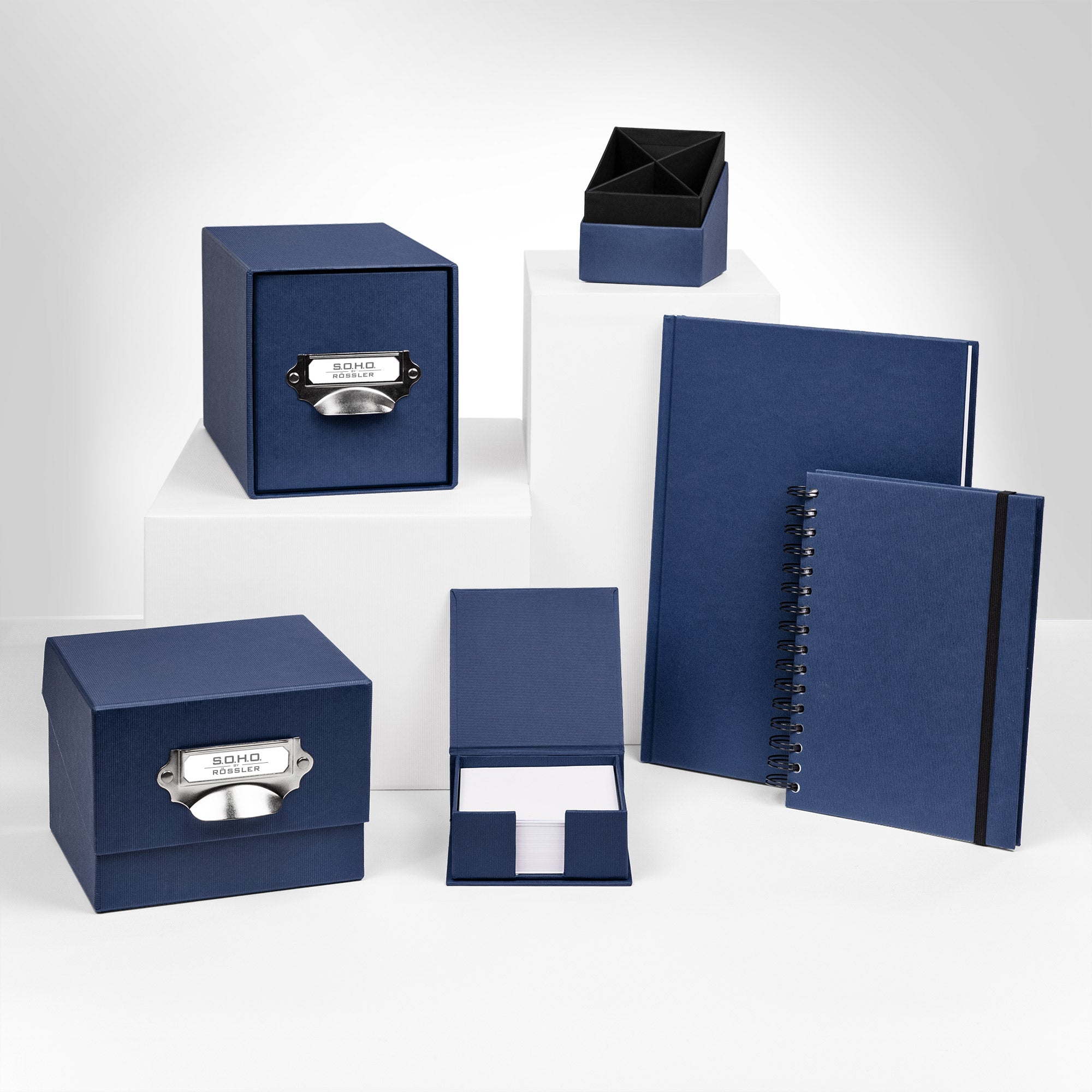 r-ssler-s-o-h-o-notizbuch-a4-hardcover-blanko-navy-blau image 8