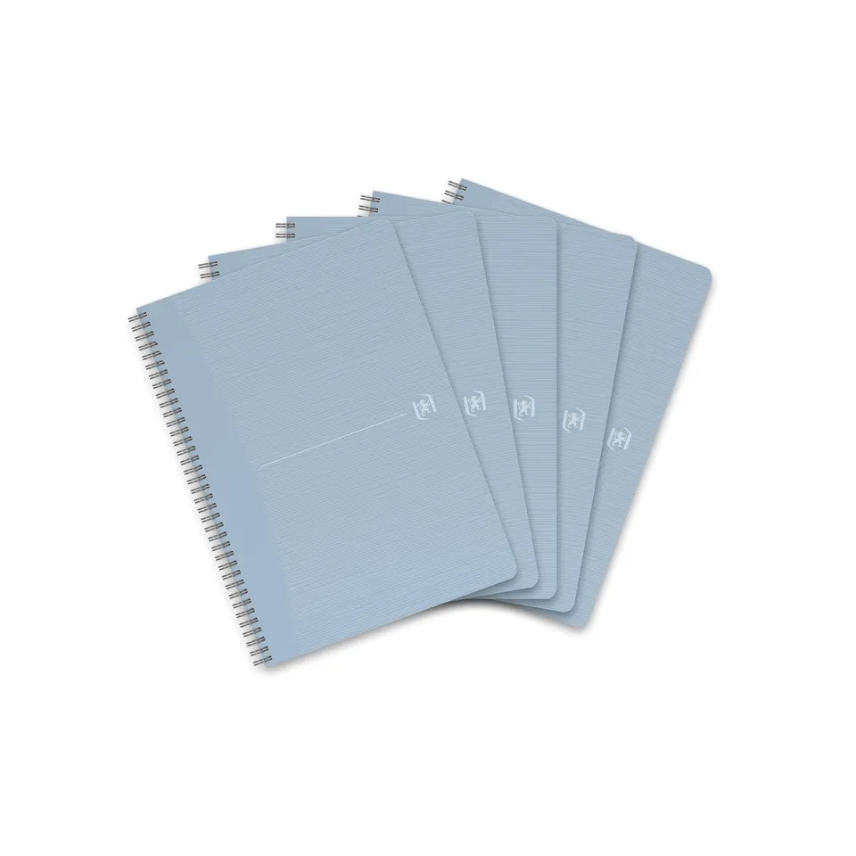 oxford-my-rec-up-spiral-notizbuch-a4-kariert-blau-180-seiten-5-st-ck image 1