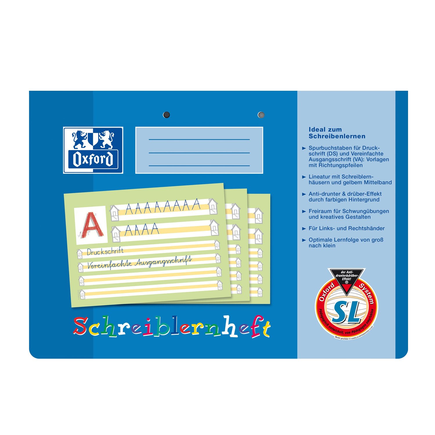 oxford-schreiblernheft-a4-quer-lineatur-sl-16-blatt-10-st-ck image 1