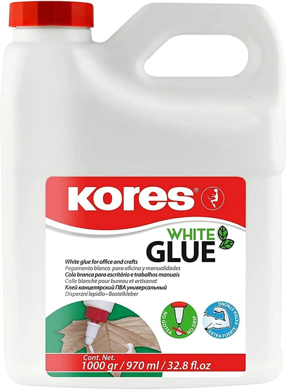 kores-wei-er-bastelkleber-fl-ssigkleber-1000-ml-stark-haftend-auswaschbar image 1