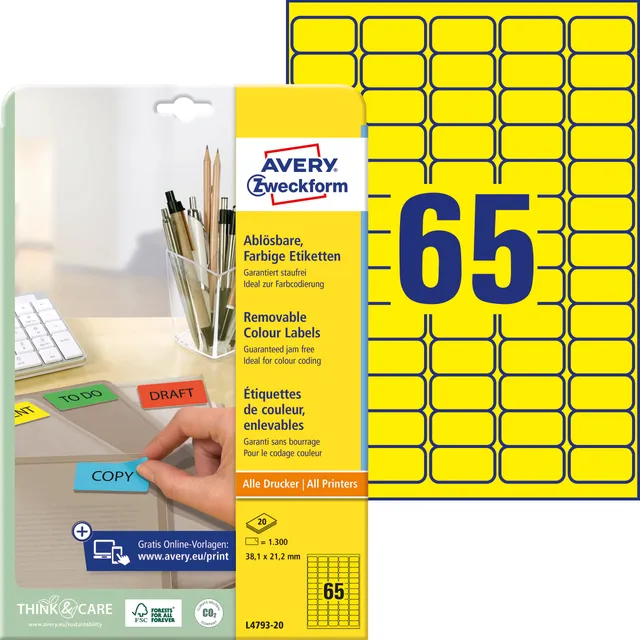avery-zweckform-l4793-20-gelbe-etiketten-38-1x21-2-mm-1-300-st-ck image 1