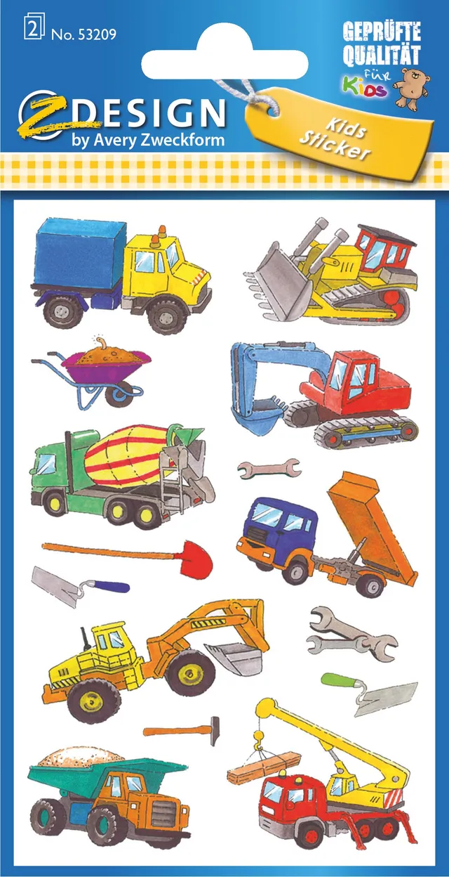 avery-zweckform-53209-z-design-kindersticker-baumaschinen-28-aufkleber image 1