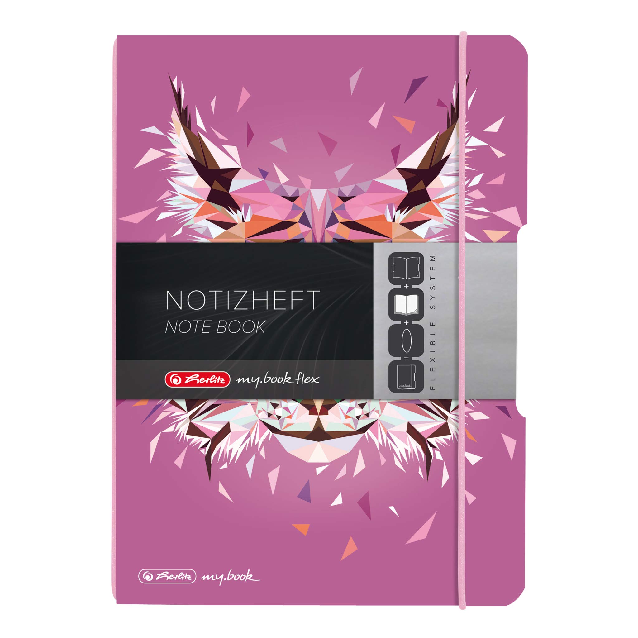 herlitz-my-book-flex-notizheft-a5-punktiert-wild-animals-luchs-mit-wechselcover image 2