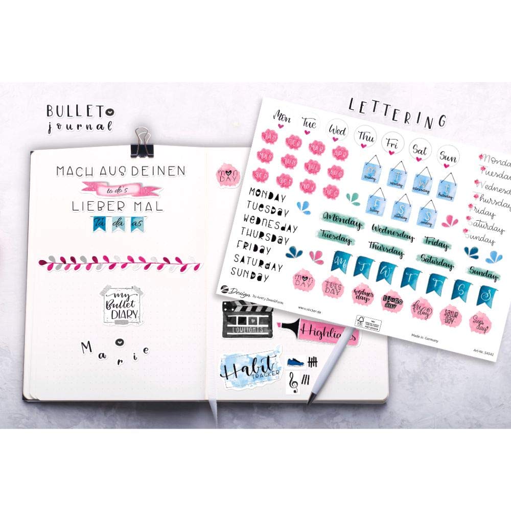 avery-zweckform-54542-dekosticker-wochentage-monate-136-st-ck-a5 image 6