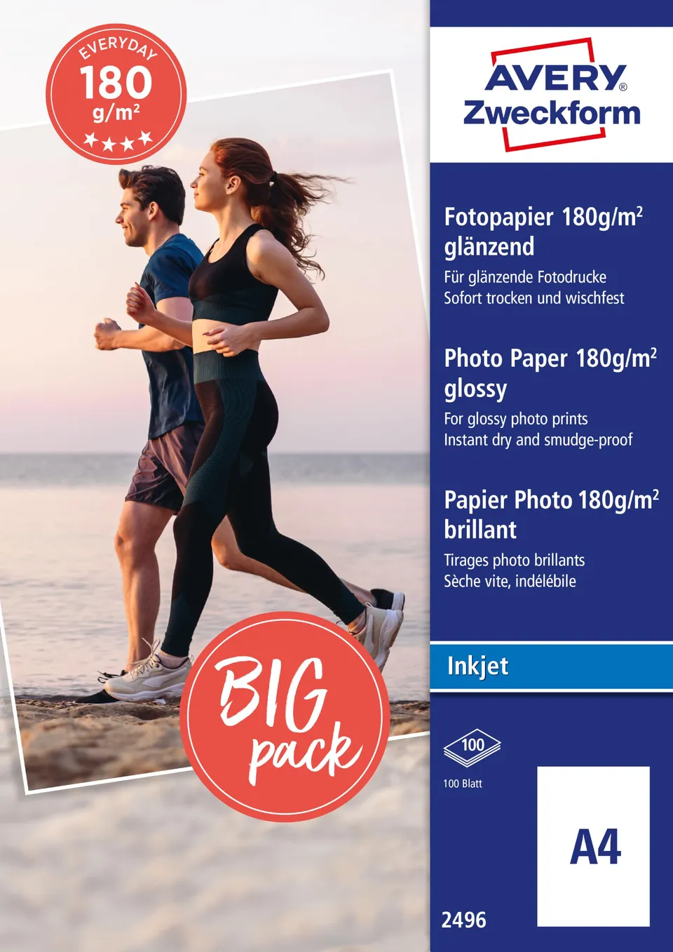 avery-zweckform-2496-everyday-inkjet-fotopapier-din-a4-180g-100-blatt-gl-nzend image 1