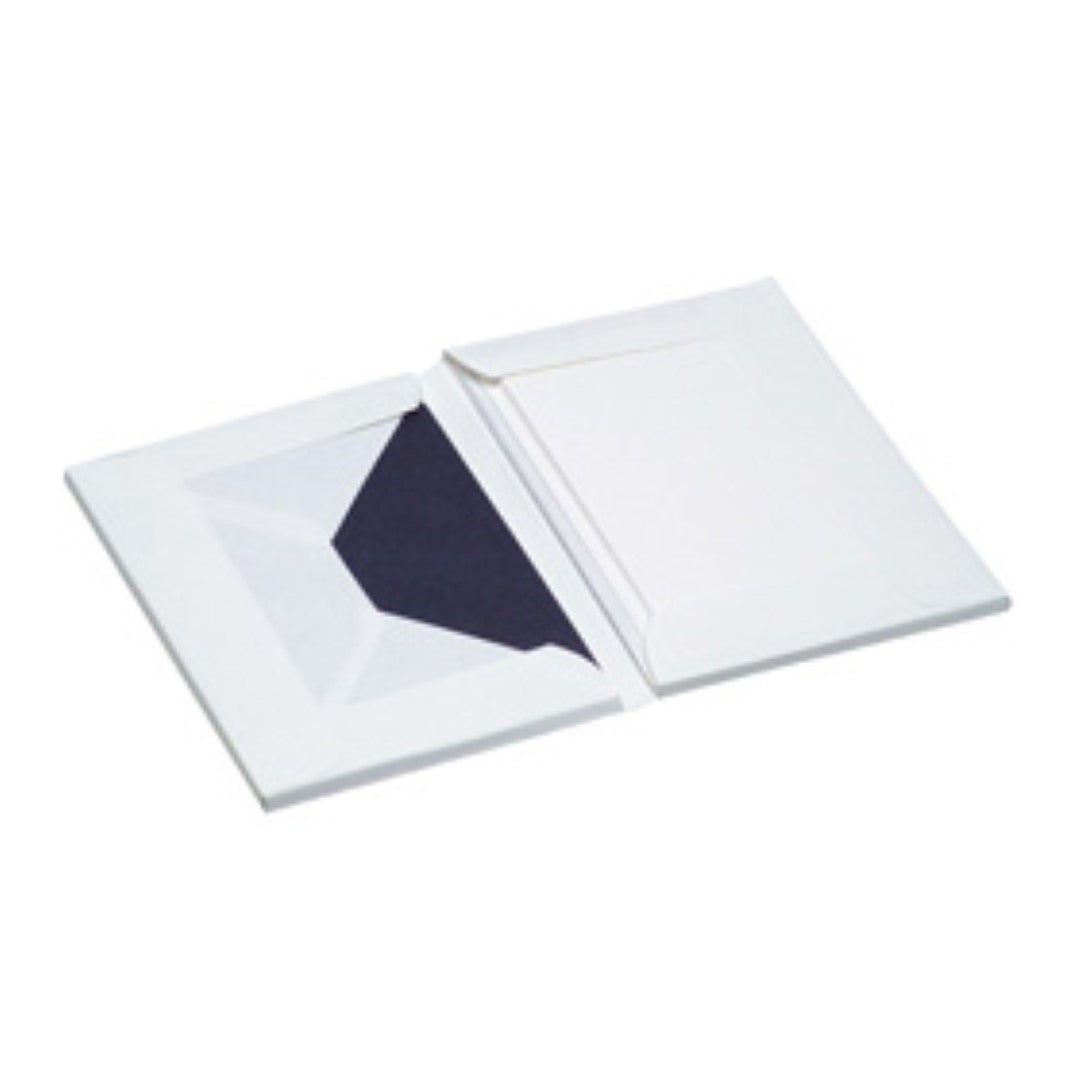 r-ssler-briefpapier-set-8er-wei-gerippt-a6-karten-c6-umschl-ge-mit-seidenfutter image 2