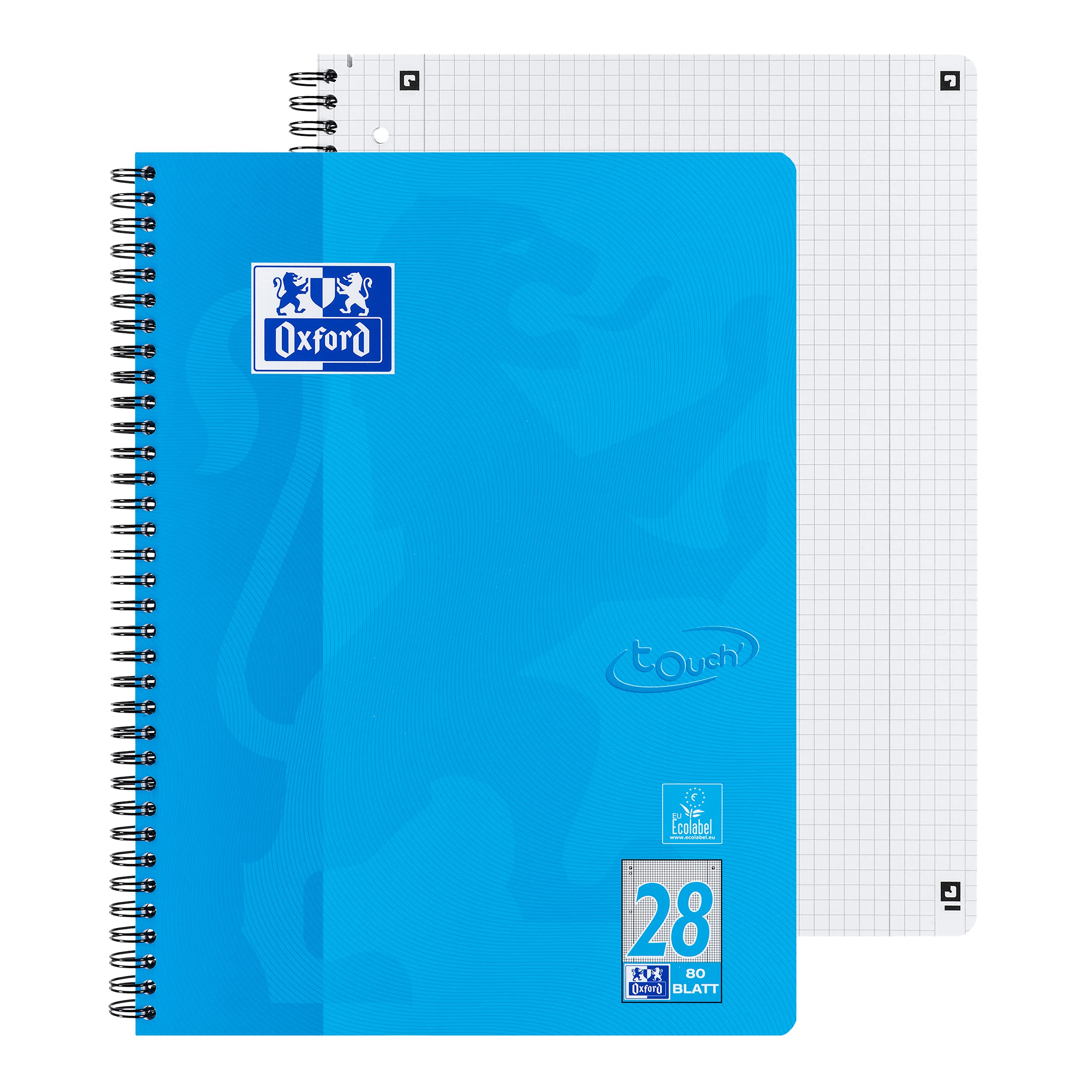 oxford-touch-collegeblock-a4-kariert-mit-doppelrand-80-blatt-blau-10-st-ck image 2