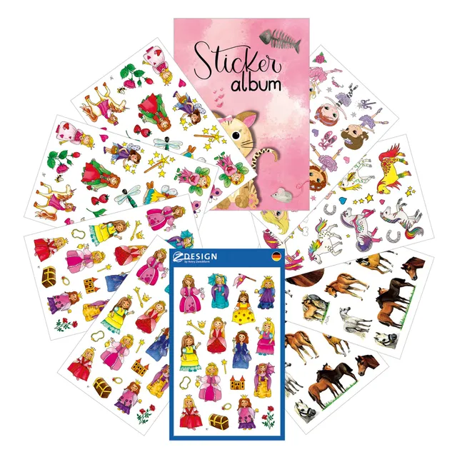 avery-zweckform-z-design-59985-kinder-sticker-mit-album-170-st-ck-m-dchen image 1