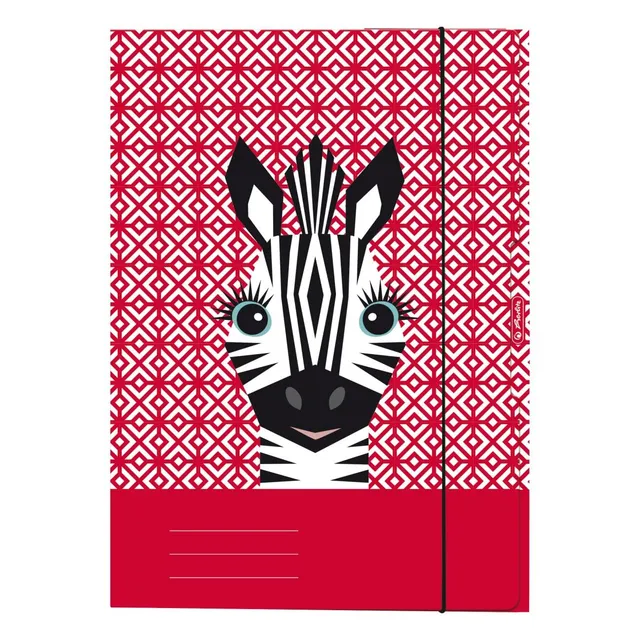 herlitz-50040353-sammelmappe-a4-cute-animals-zebra-mit-gummiband image 1