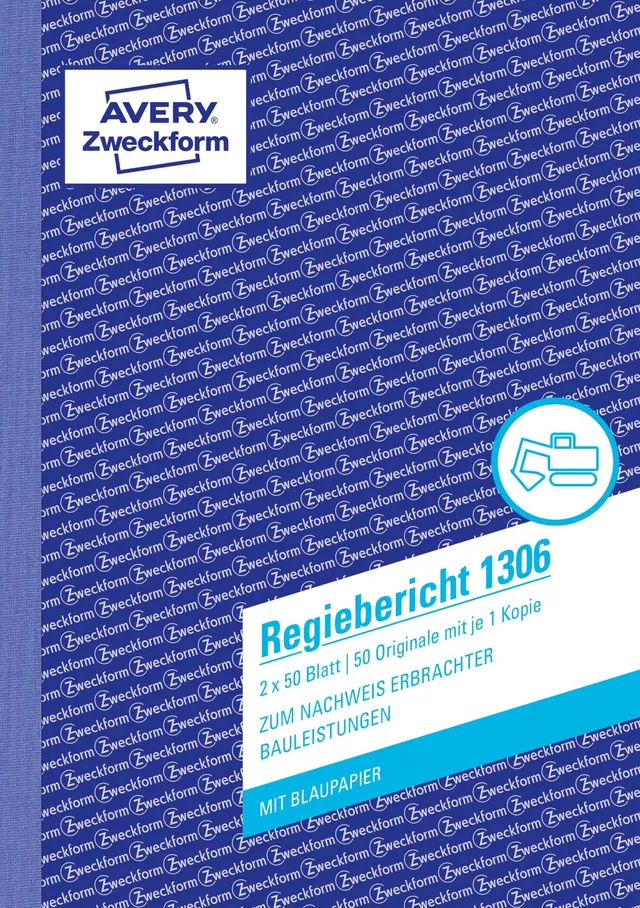 avery-zweckform-1306-regiebericht-a5-2x50-blatt-wei-gelb image 1