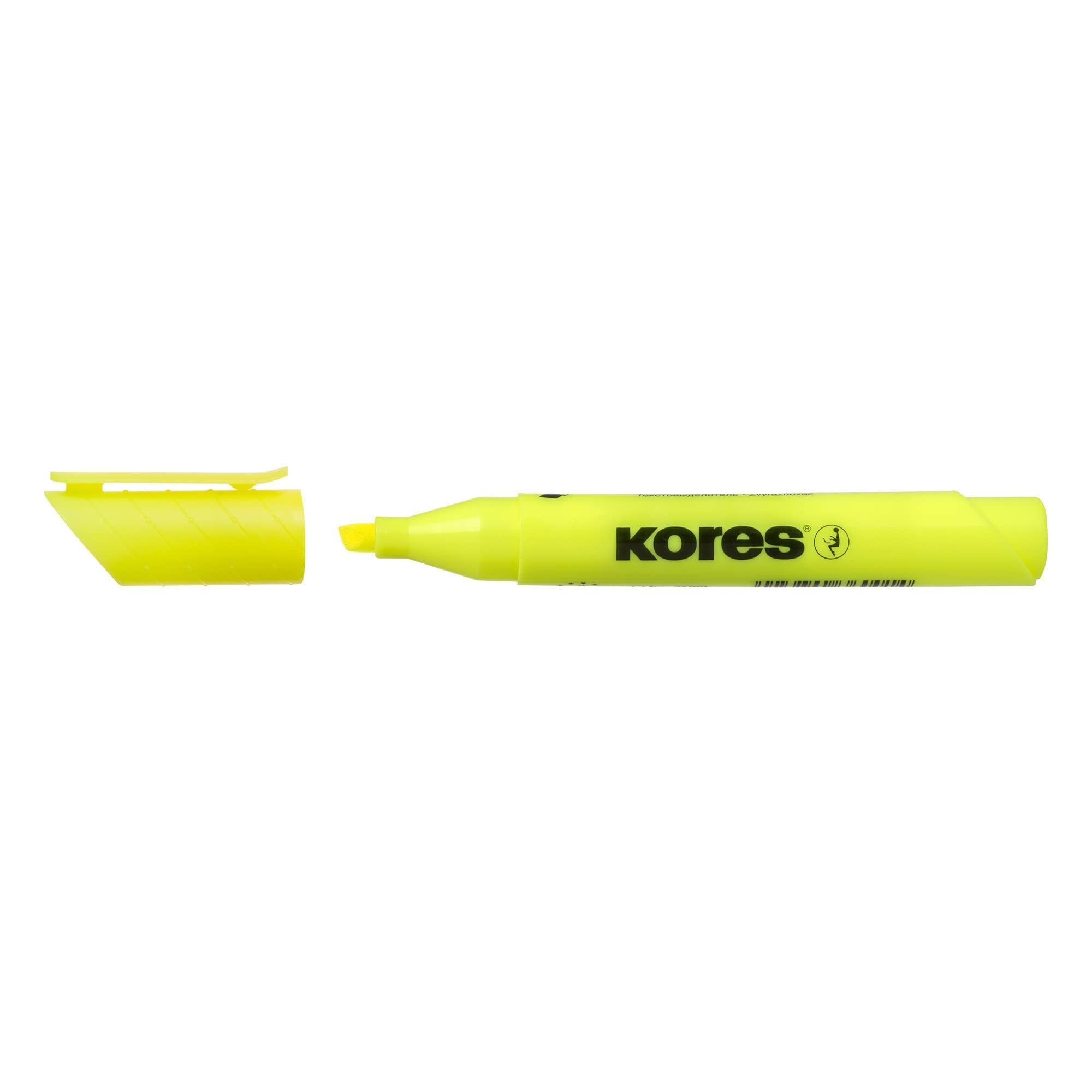 kores-high-liner-textmarker-gelb-12er-pack-mit-keilspitze image 3