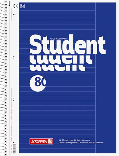 brunnen-collegeblock-student-a4-lin-25-80-blatt-blau image 3