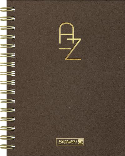 brunnen-adressbuch-wire-spirale-a5-128-seiten-chocolate-a-z-register image 2