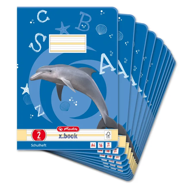herlitz-schulheft-a4-lineatur-2-f-r-2-klasse-16-blatt-10-st-ck image 1