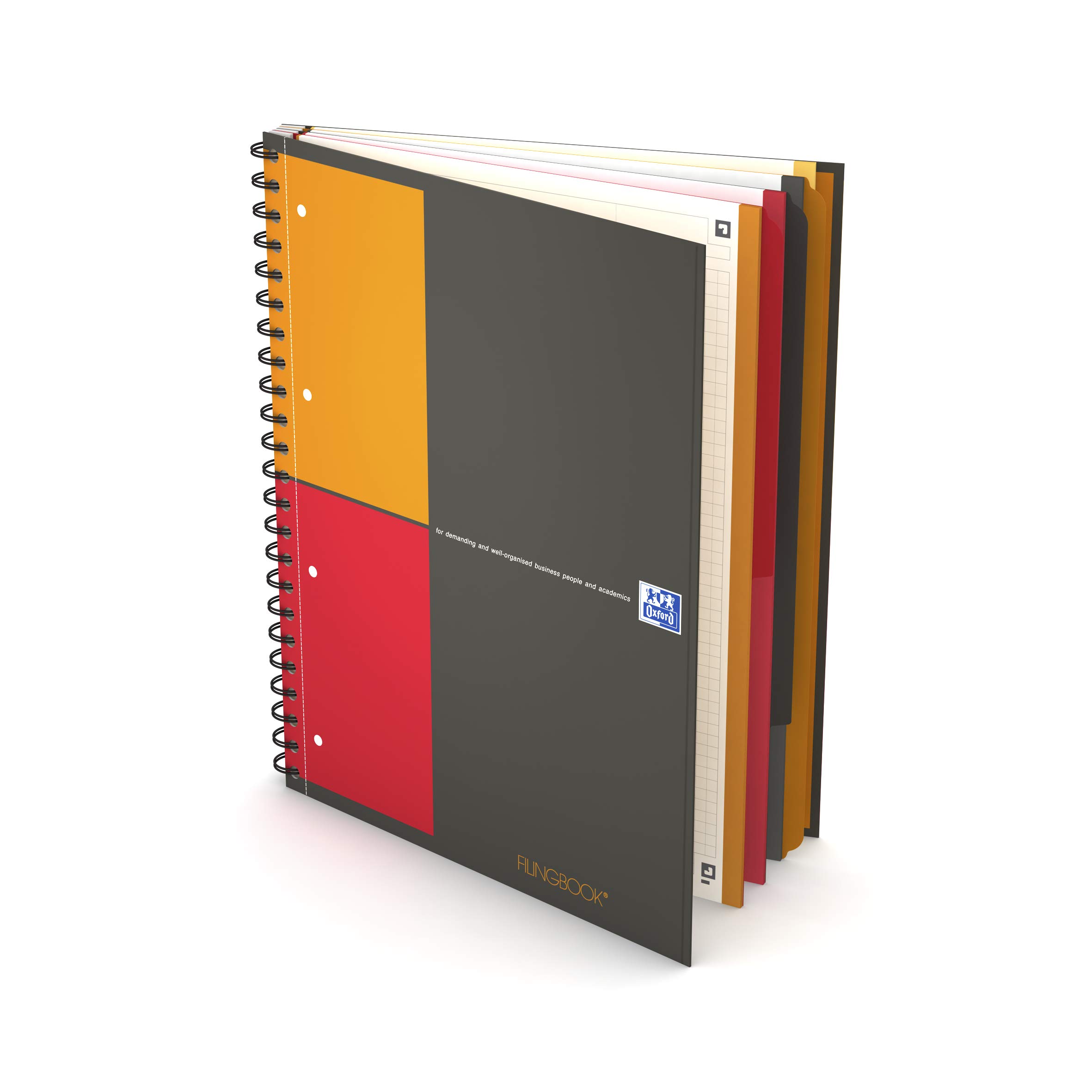 oxford-filingbook-international-a4-kariert-5x-200-seiten-mit-4-farb-rand-registe image 3