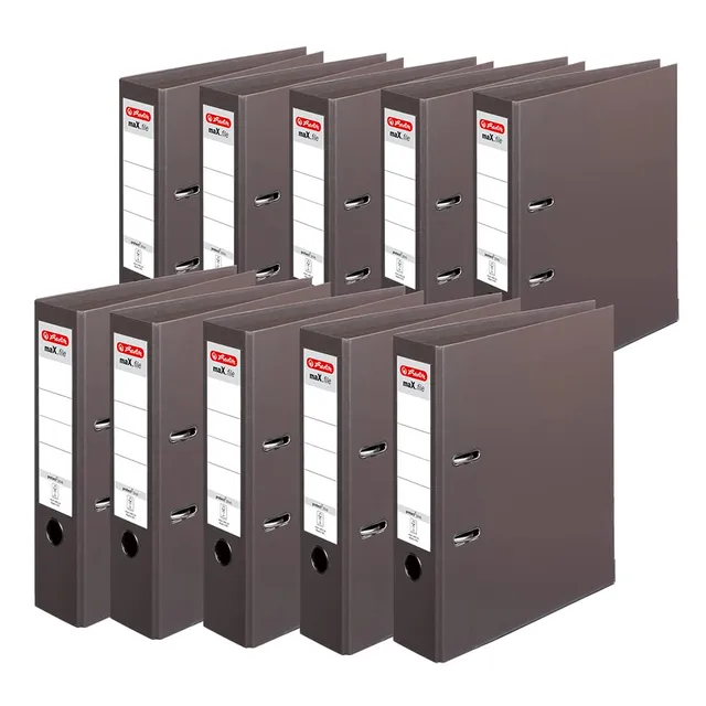 herlitz-ordner-max-file-protect-a4-8-cm-braun-10-st-ck image 1