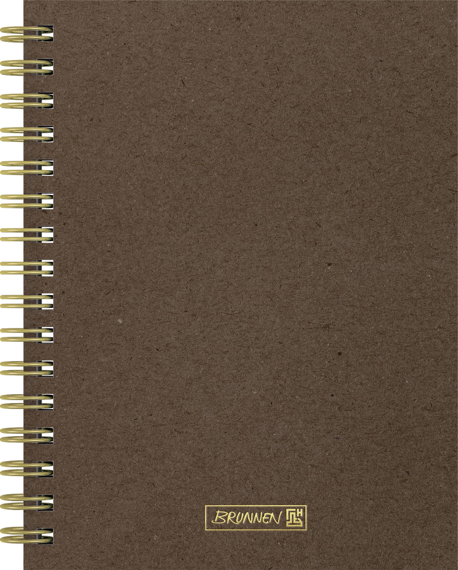 brunnen-wire-natural-notizbuch-a5-dotted-96-blatt-hardcover-chocolate image 1