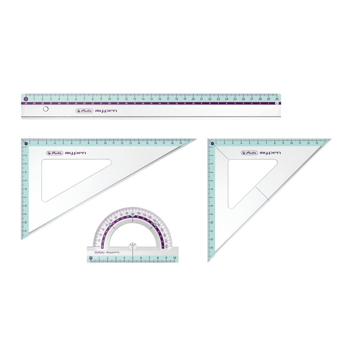 herlitz-my-pen-geometrieset-4-teilig-dreiecke-lineal-30-cm-winkelmesser image 4