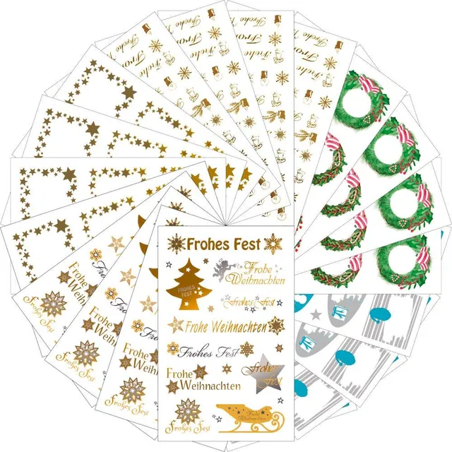 avery-zweckform-51001-weihnachtsaufkleber-gold-silber-116-sticker-20-bogen image 1