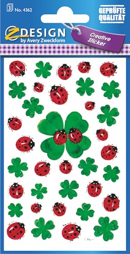 avery-zweckform-z-design-papier-sticker-gl-cksklee-marienk-fer-108-aufkleber image 8