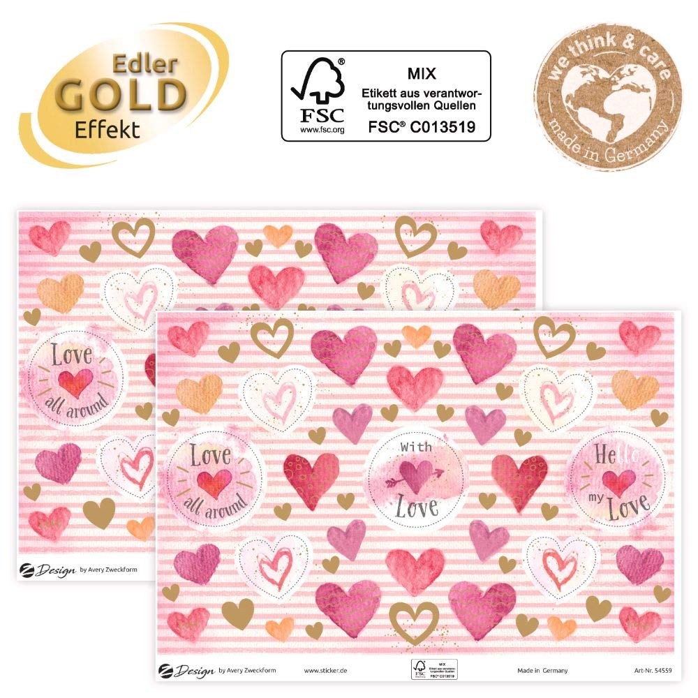 avery-zweckform-z-design-54559-dekosticker-herzen-love-112-aufkleber-mit-goldeff image 4