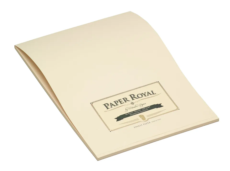 r-ssler-paper-royal-block-a4-40-blatt-gerippt-creme image 1