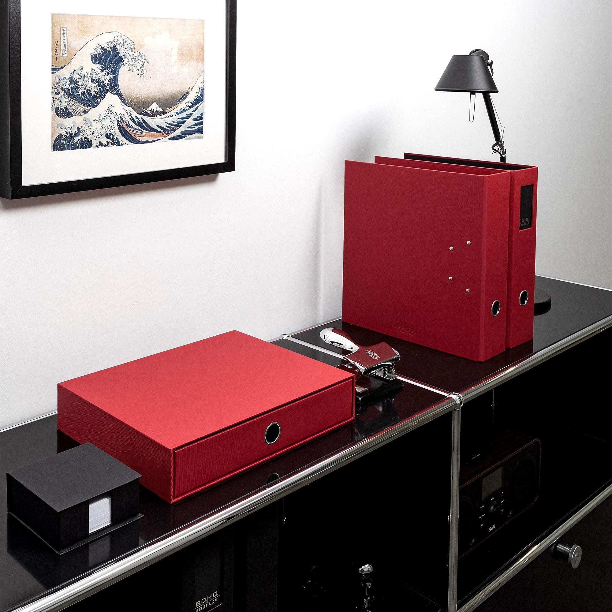 r-ssler-s-o-h-o-schubladenbox-a4-querformat-1-fach-rot image 4