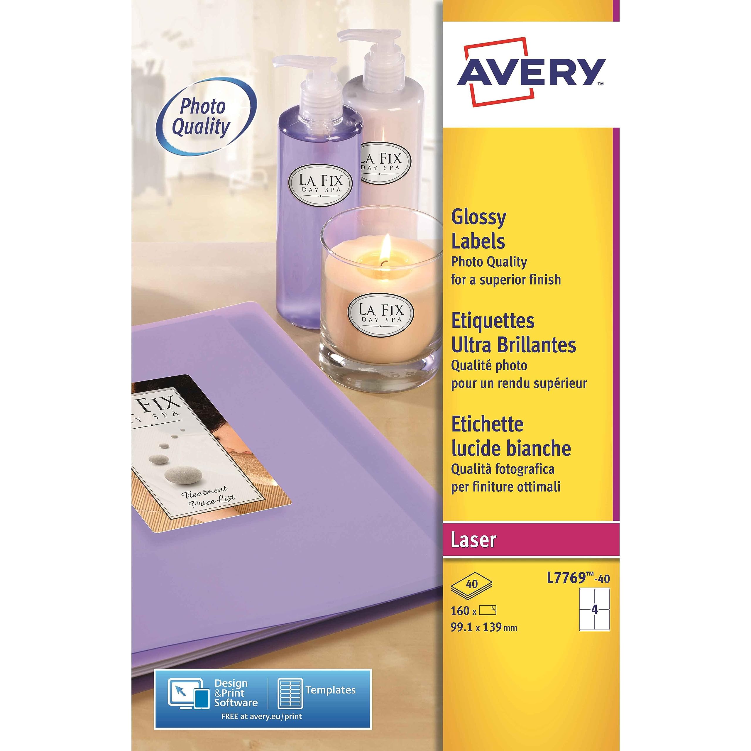 avery-zweckform-l7767-40-hochglanz-etiketten-210x297-mm-wei-40-blatt image 3