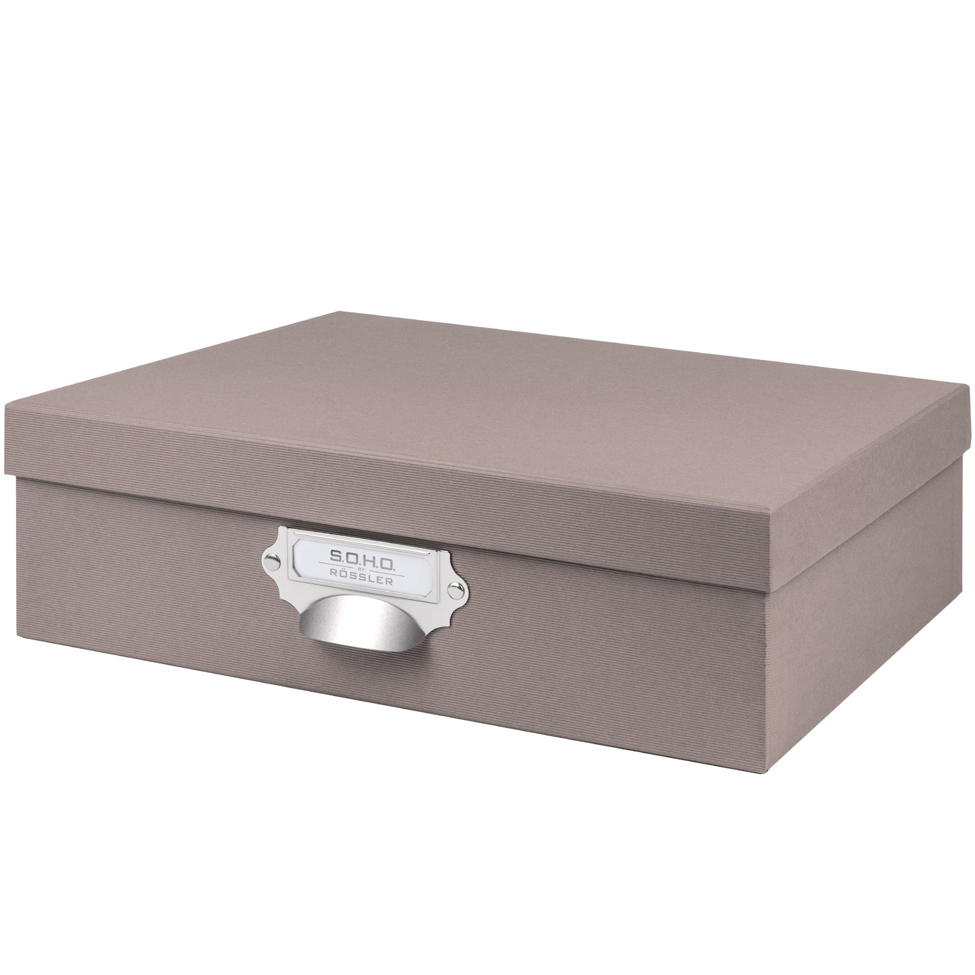 r-ssler-s-o-h-o-aufbewahrungsbox-mit-deckel-a4-taupe image 1