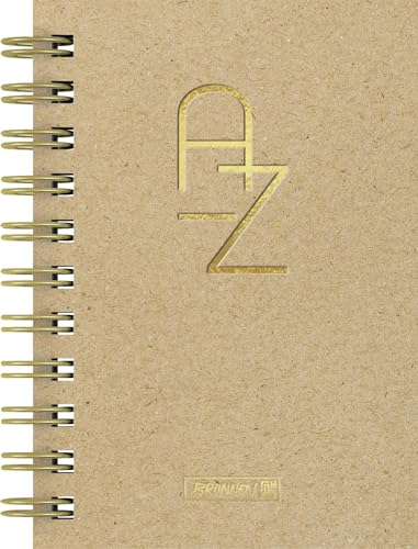 brunnen-adressbuch-wire-spirale-a6-128-seiten-caramel-a-z-register image 2