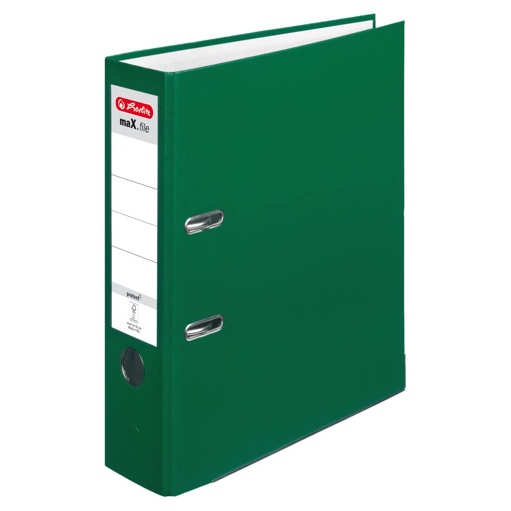 herlitz-max-file-protect-ordner-a4-8-cm-dunkelgr-n-mit-einsteckr-ckenschild image 1