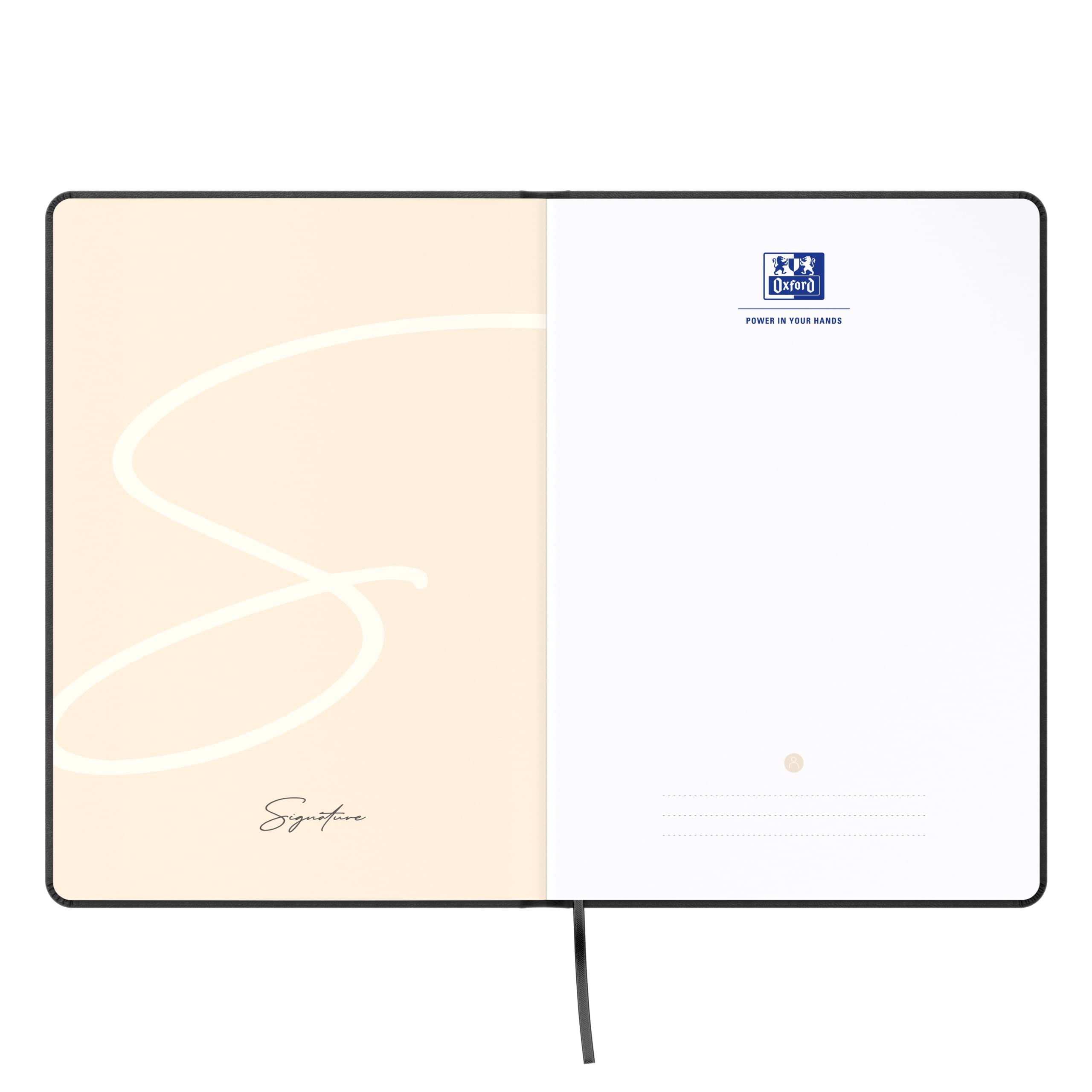 oxford-notizbuch-signature-a5-kariert-160-seiten-hardcover-kunstleder-blau-1-st- image 3