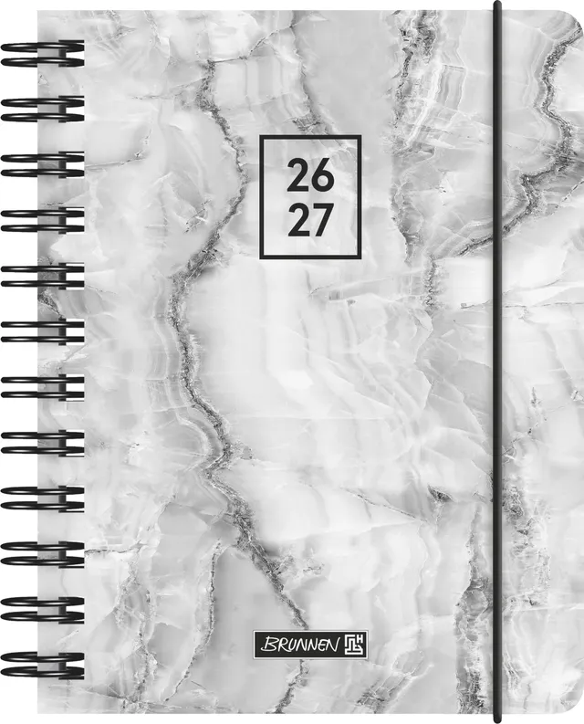 brunnen-sch-lerkalender-2026-2027-grey-marble-a6-kunststoff-1-seite-1-tag image 1