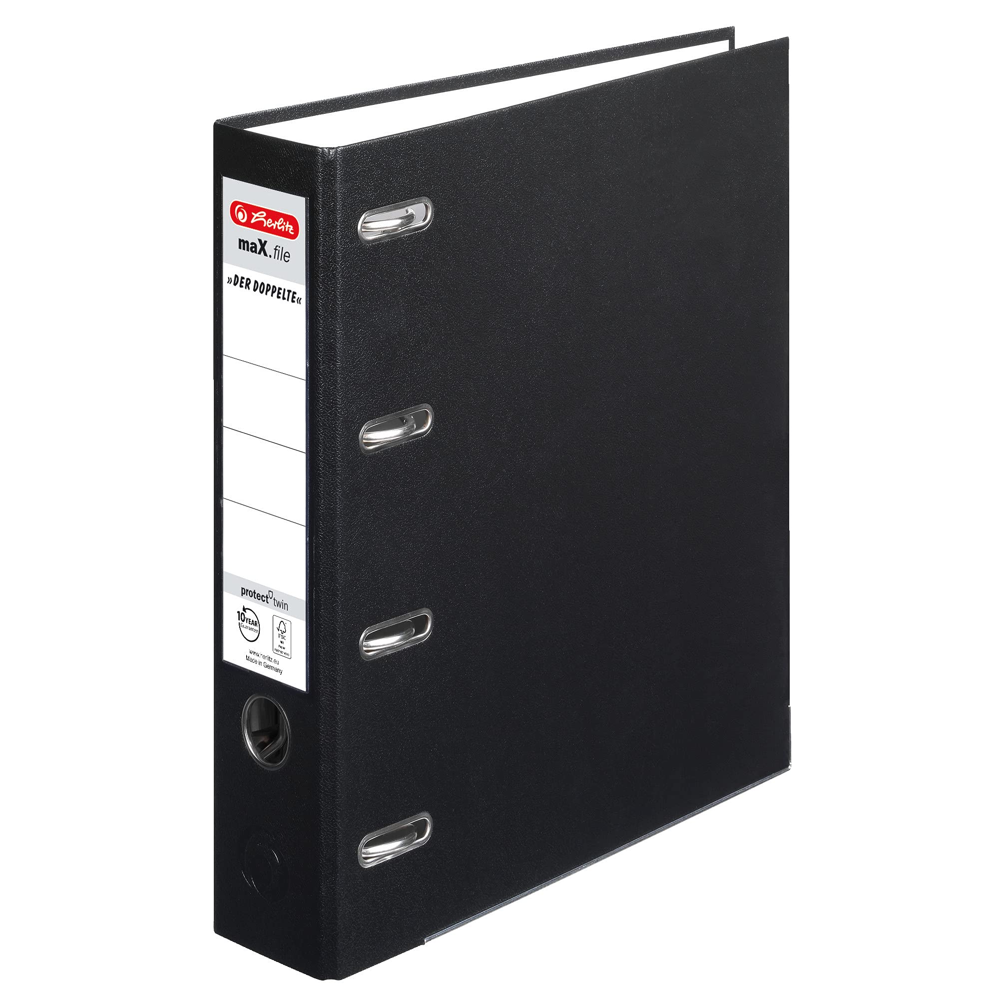 herlitz-max-file-protect-doppelordner-a4-7-cm-schwarz-4-ring-10-st-ck image 1