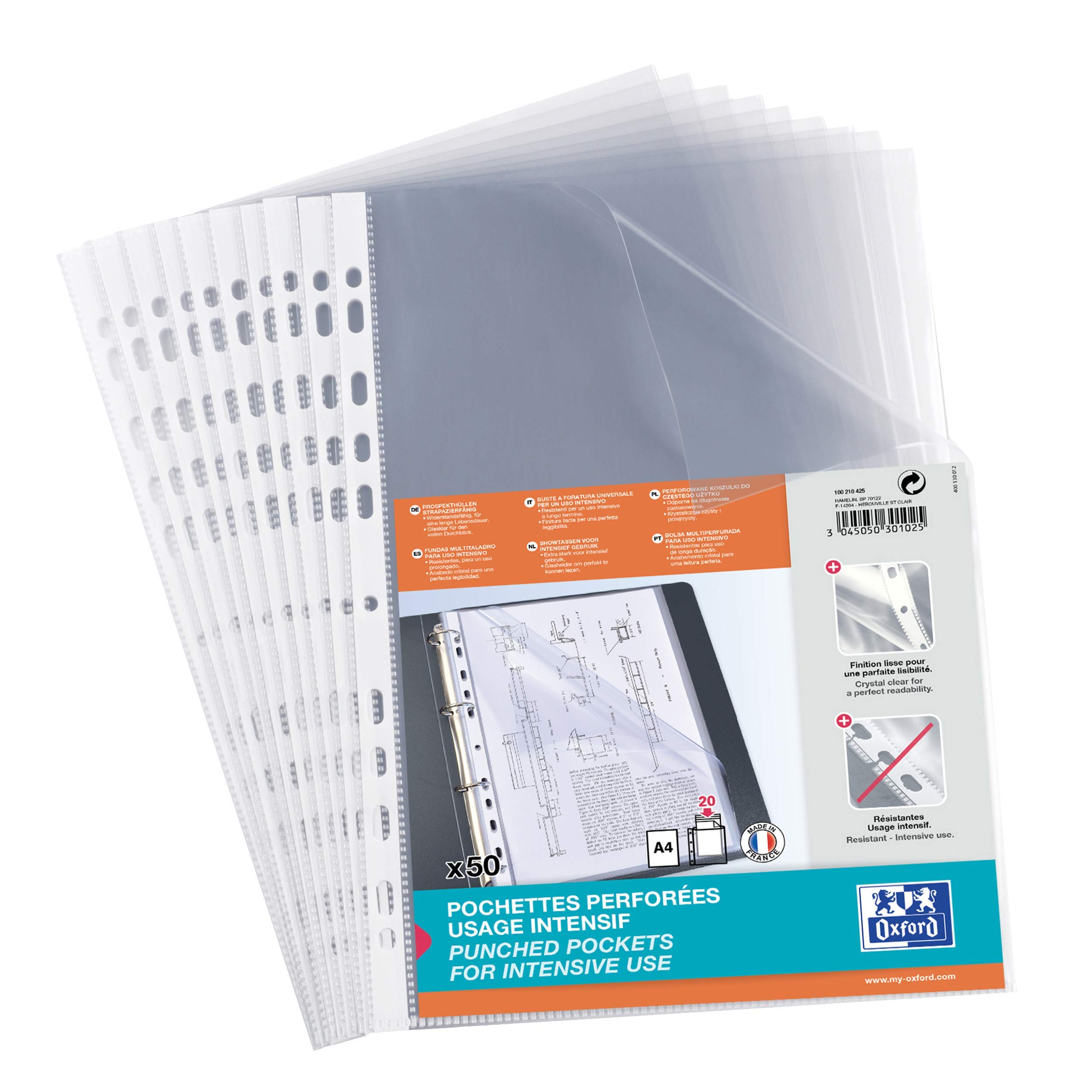 oxford-prospekth-llen-din-a4-premium-extra-stark-0-09-mm-50-st-ck-glasklar image 2