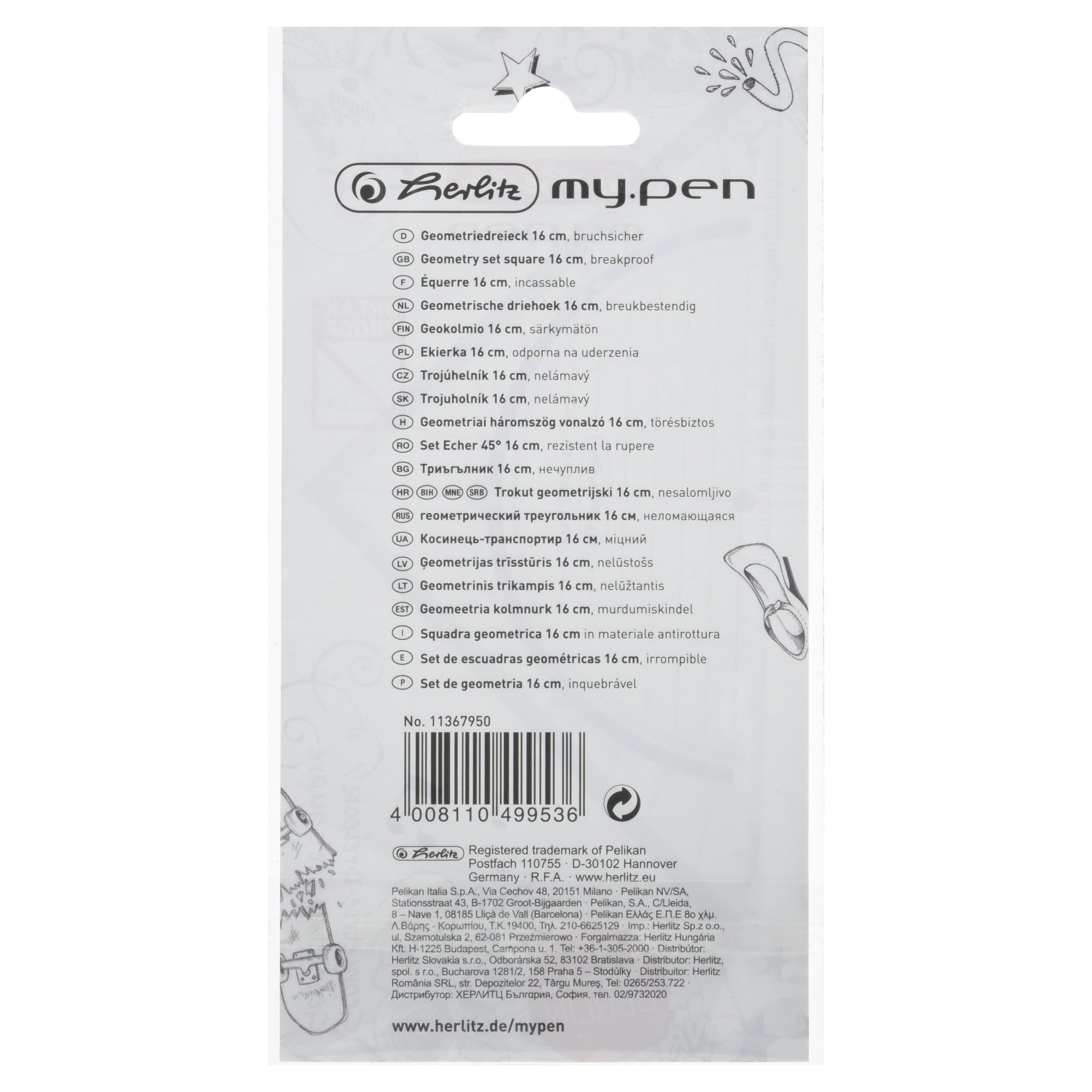herlitz-my-pen-geometriedreieck-16cm-farblich-sortiert image 2