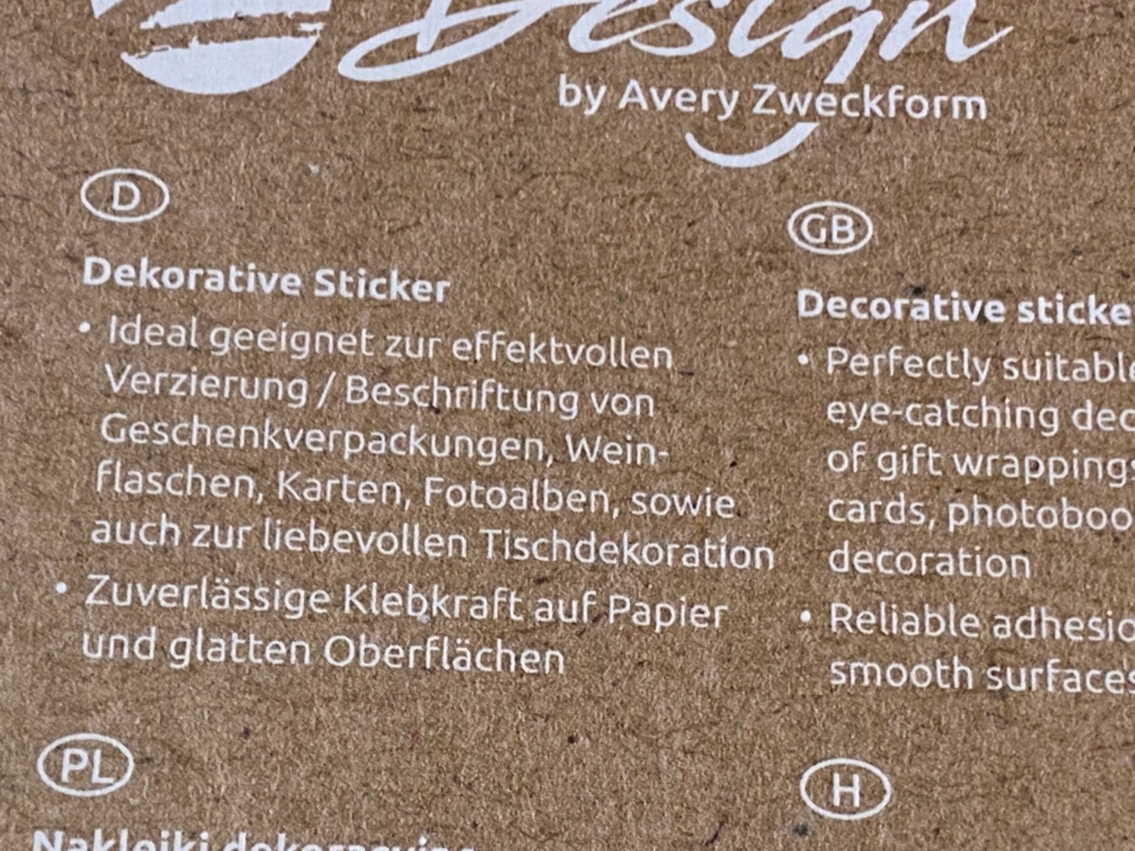 Kleben super, sehen edel aus