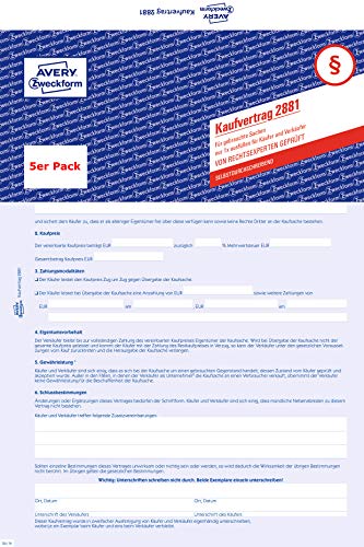 avery-zweckform-2881-5-kaufvertrag-allgemein-privat-a4-selbstdurchschreibend-5-s image 7