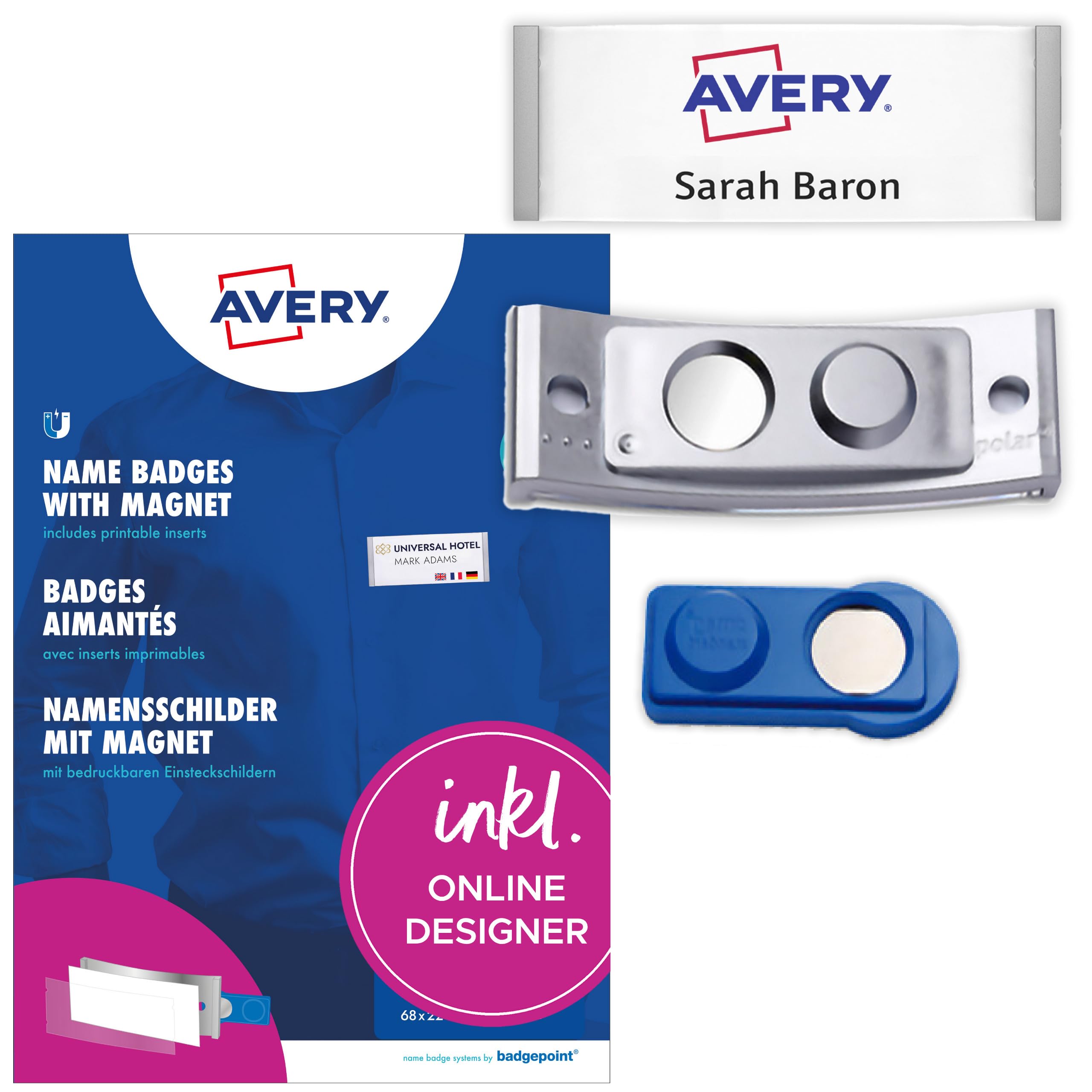 avery-zweckform-polar30-namensschilder-5-st-ck-70x30-mm-mit-magnet-edelstahl-mat image 1