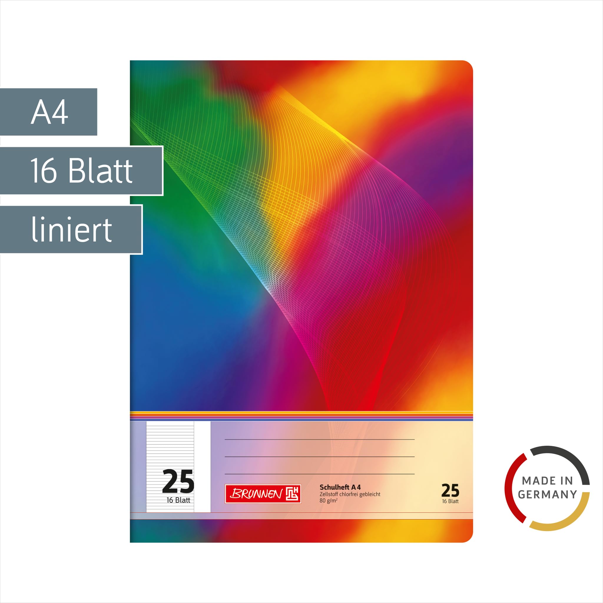 brunnen-schulheft-din-a4-16-blatt-liniert-lineatur-25-mit-rand image 2