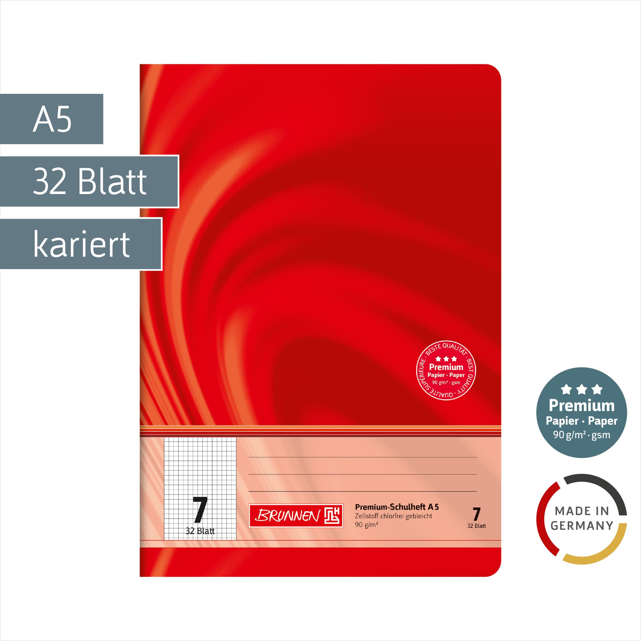 brunnen-104550702-premium-schulheft-din-a5-32-blatt-liniert-kariert-doppelheft image 2